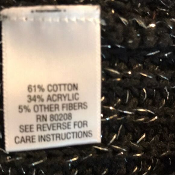 Studio Works 2X Black & Silver Long Sweater - Picture 6 of 6